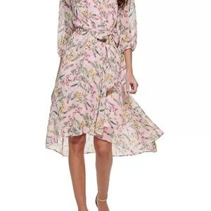Tommy Hilfiger Pink Floral High Low Dress